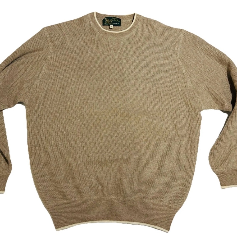 Tan Cashmere Sweater by Stewart's Olde Golf Shop Specialty Clothiers Men's L